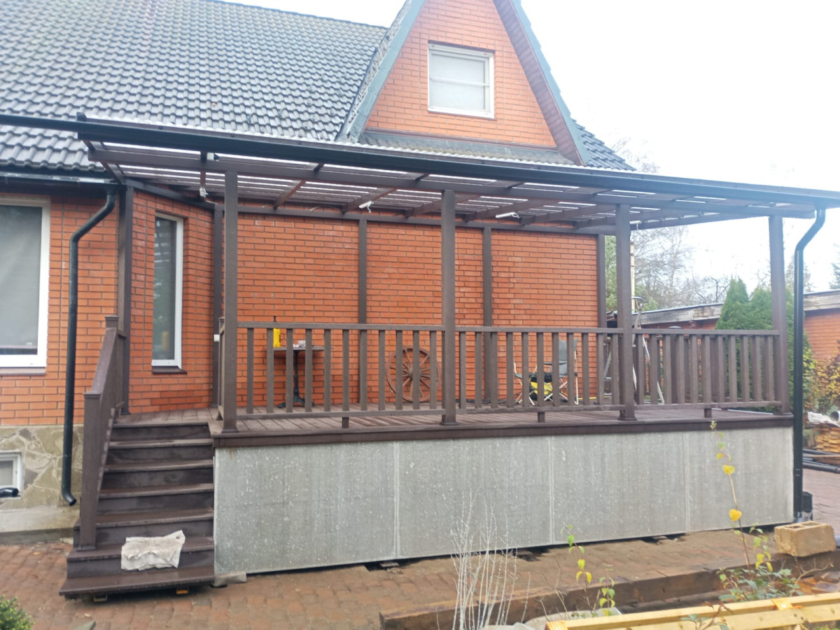 Терраса с навесом, МО, д. Митькино